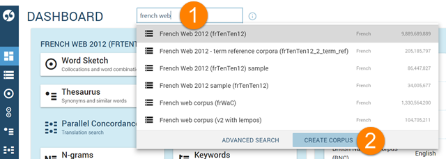 build a corpus - create corpus