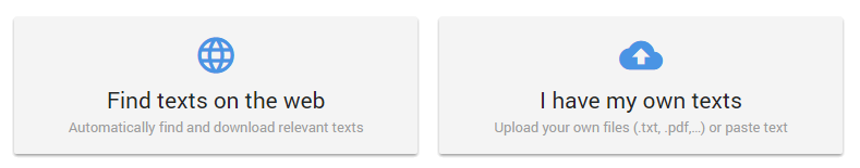 build a corpus - from the web or your own texts
