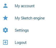 My account menu My account menu