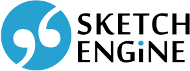 Sketch Engine logo with text Sketch Engine logo